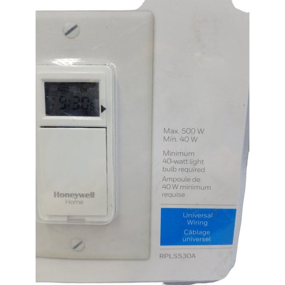 Honeywell Home 7-Day Programmable Switch In-wall Timer RPLS530A1038 - Picture 10 of 12